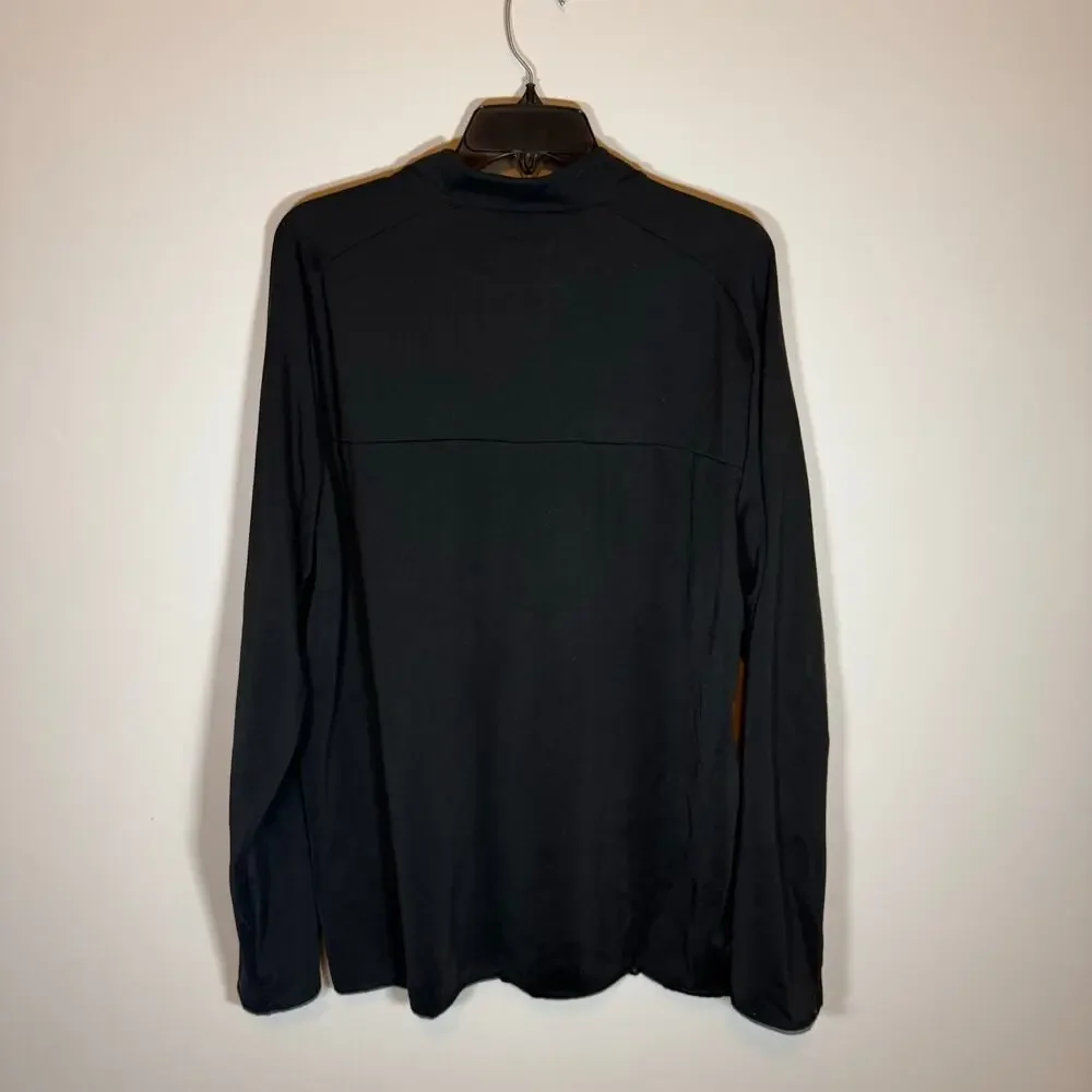 Men’s XL Black and Gray Adidas Sporty Athletic Exercise Quarter Zip Pullover